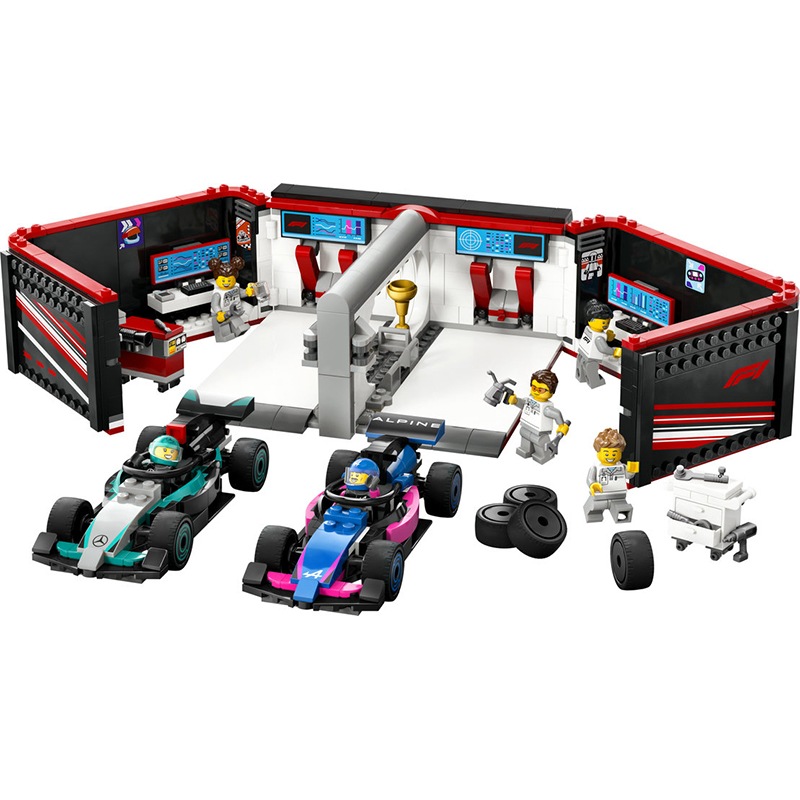 Lego City 60444 - Garagem de F1 com automóveis Mercedes-AMG e Alpine - Imagem 2