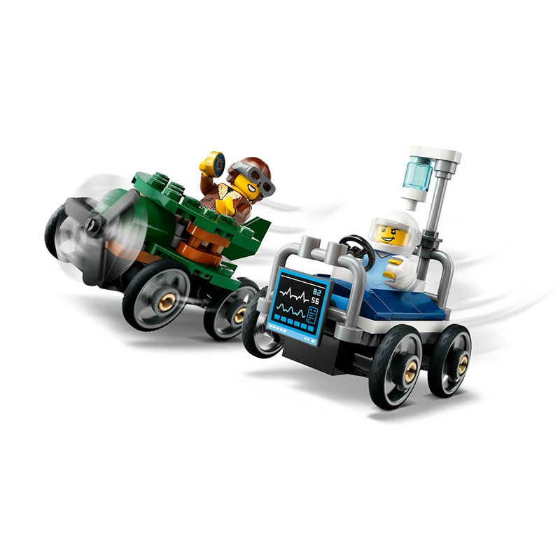 Lego City 60459 - Pacote de carros de corrida: avião vs. Cama de hospital - Imagem 2
