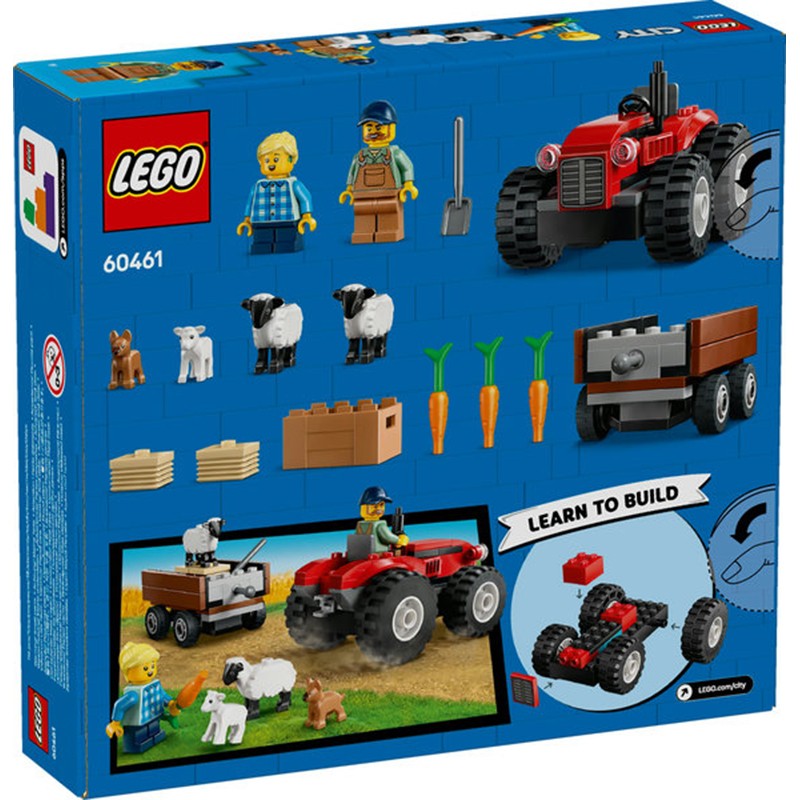 Lego City 60461 - Trator vermelho com reboque e ovelhas - Imagem 1