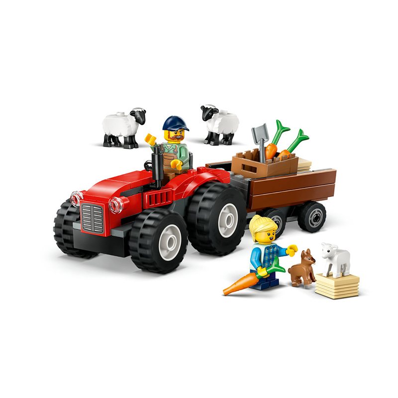 Lego City 60461 - Trator vermelho com reboque e ovelhas - Imagem 2
