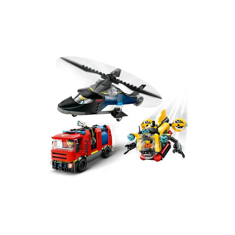 Lego City 60462 - Remix: Helicóptero, Camião de Bombeiros e Submarino - Imagem 2