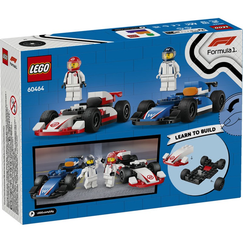 Lego City 60464 - Coches de F1 Williams Racing y Haas - Imagen 1