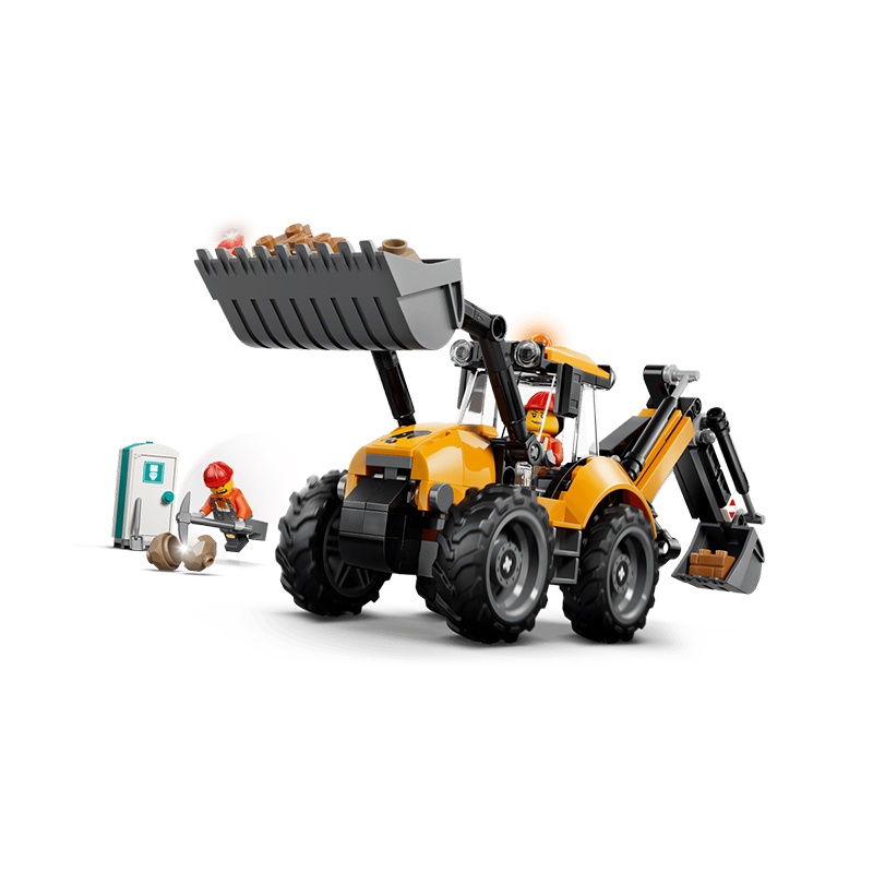 Lego City 60480 - Cargadora Retroexcavadora Amarilla - Imagen 4