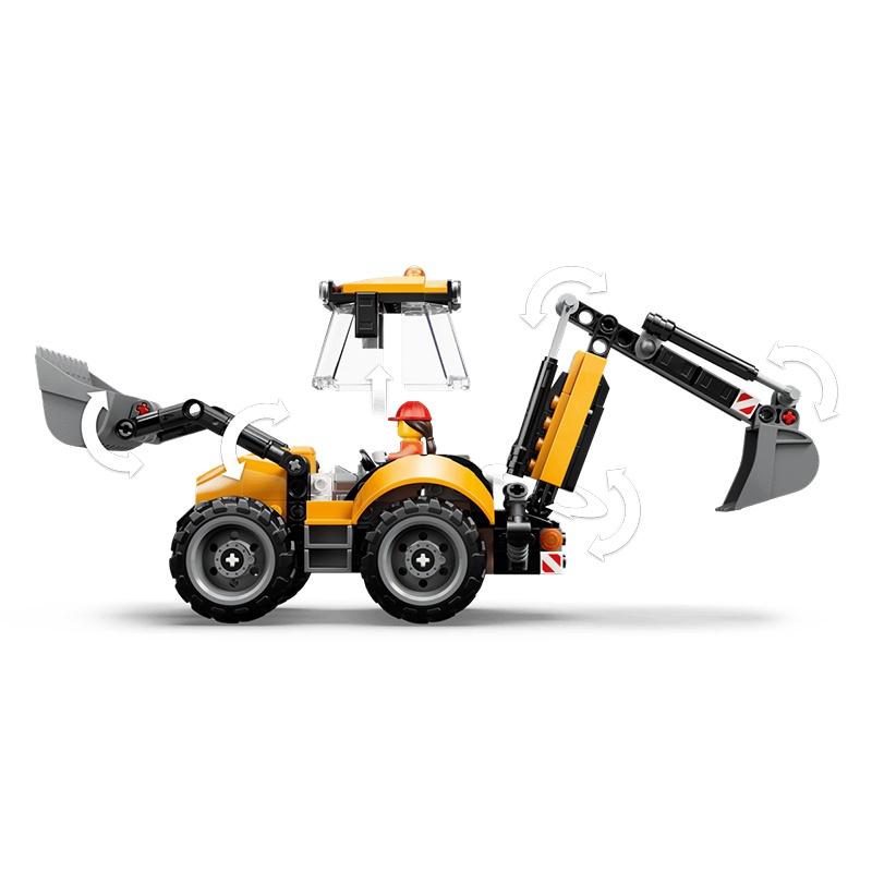 Lego City 60480 - Cargadora Retroexcavadora Amarilla - Imagen 5