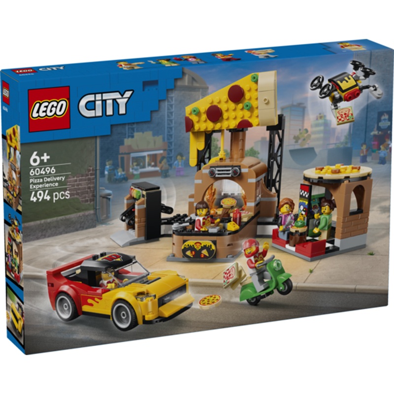 Lego City 60496 - Experiencia de Pizza a Domicilio con Vehículos