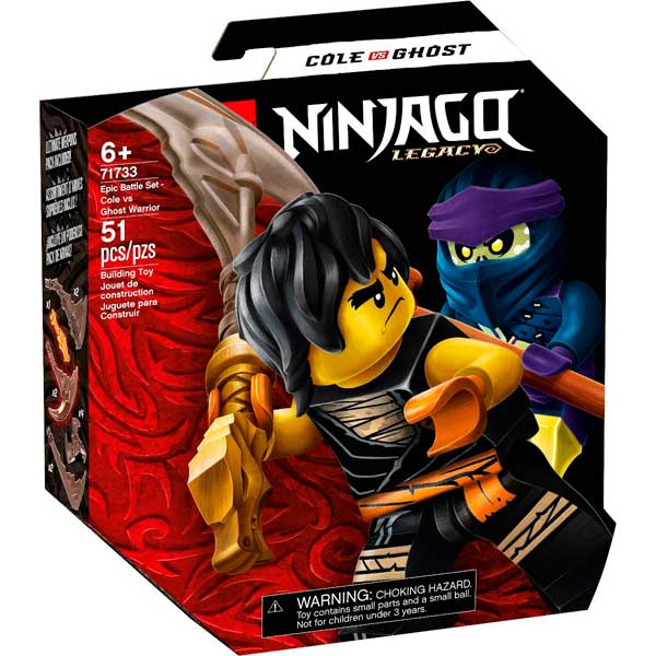 Lego Ninjago 71733 Set de Combate Épico: Cole vs Guerreiro Fantasma - Imagem 1