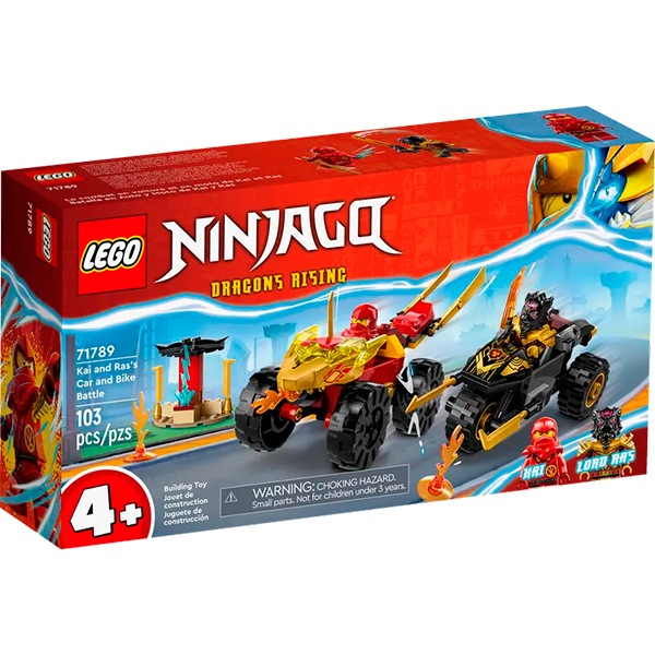Lego Ninjago Baralla Cotxe i Moto Kai i Ras - Imatge 1