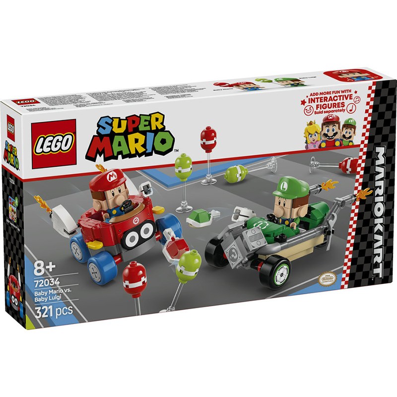 Lego Super Mario Bros 72034 - Mario Kart: Bebé Mario vs Bebé Luigi