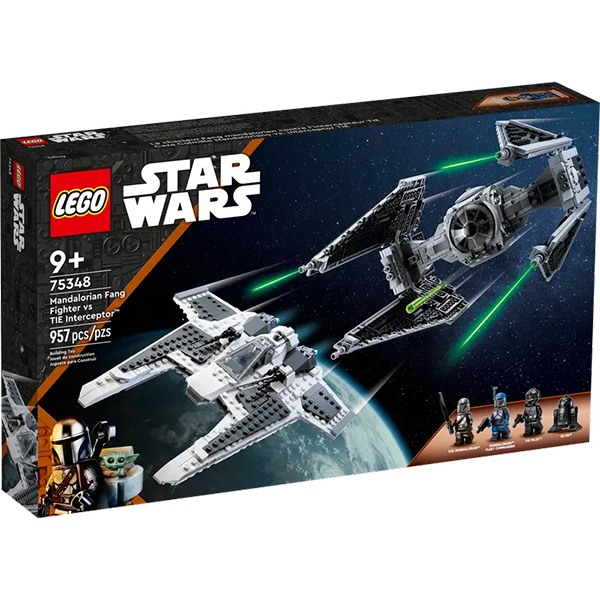 Lego 75348 Star Wars Mandalorian Fang Fighter vs. Interceptador TIE - Imagem 1
