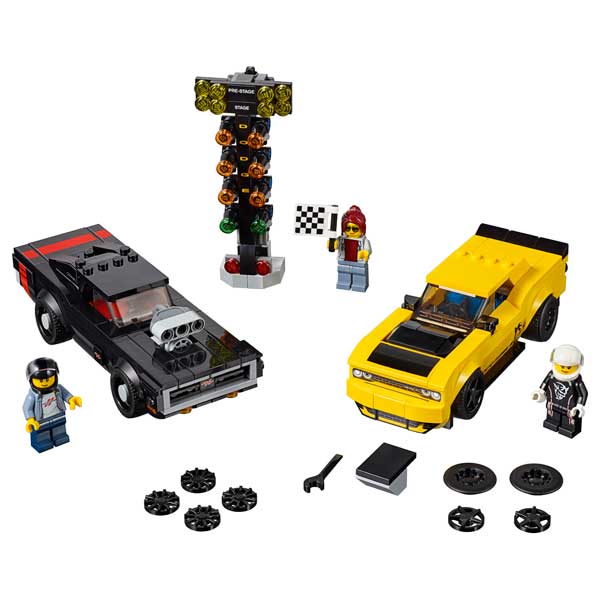 Dodge Challenger 2018 y Charger 1970 Lego Speed - Imagen 1