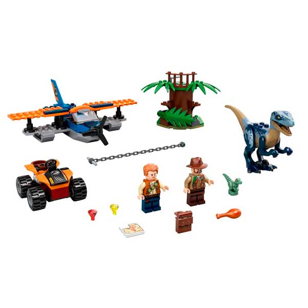 Lego Jurassic World 75942 Velociraptor: Misión de Rescate en Biplano - Imatge 1