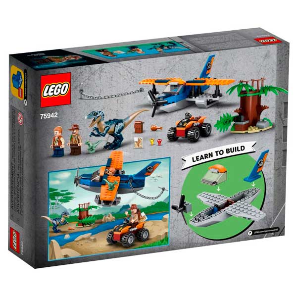 Lego Jurassic World 75942 Velociraptor: Misión de Rescate en Biplano - Imagen 2