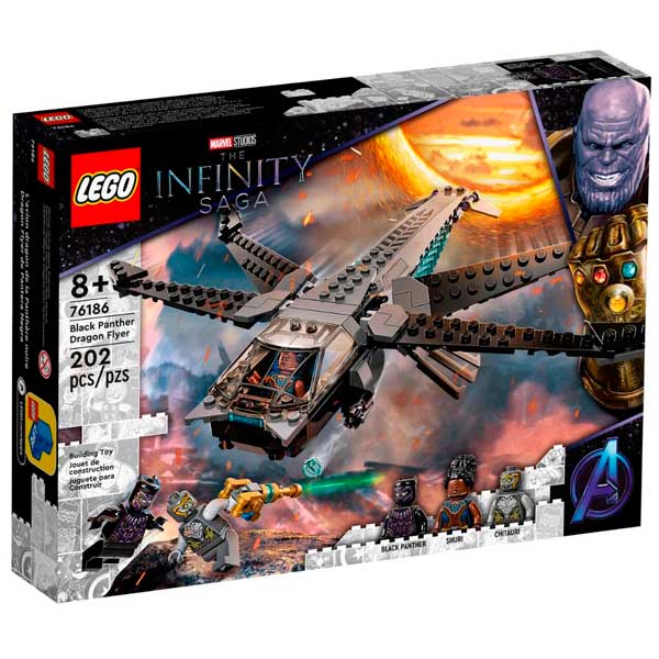 Lego Marvel Super Heroes 76186 Dragão Flyer Black Panther - Imagem 1