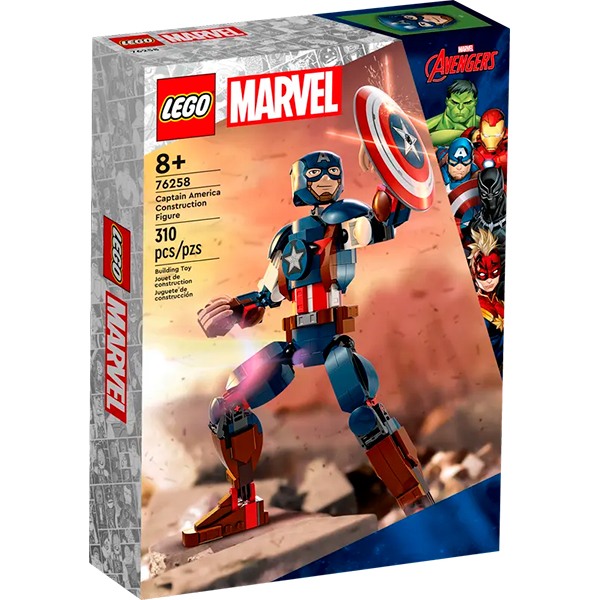 Lego 76258 Super Heroes Marvel Buildable Figure: Capitão América - Imagem 1