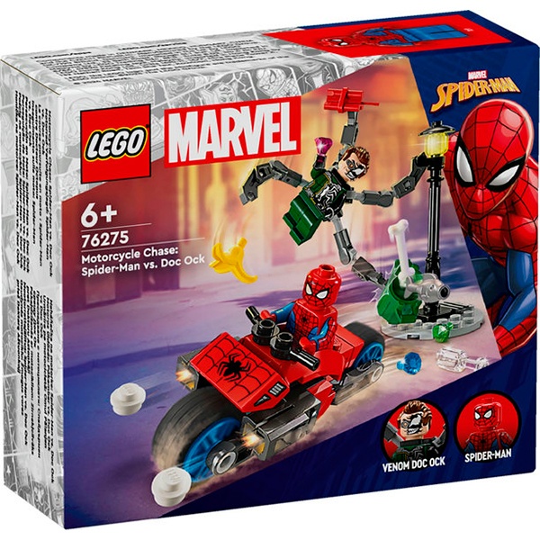 76275 Lego Super Heroes Marvel - Perseguição de motocicleta: Homem-Aranha vs. Doutor Ock - Imagem 1
