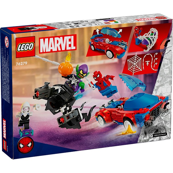 76279 Lego Super Heroes Marvel - Homem-Aranha e carro de corrida Venomized Green Goblin - Imagem 1
