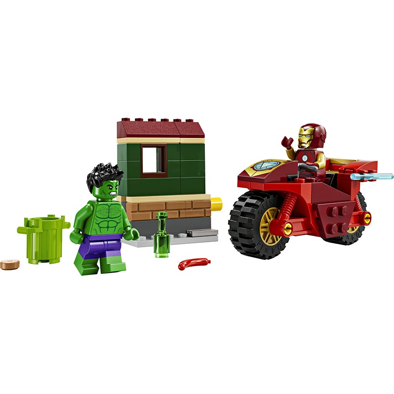 Lego Super Heroes Marvel 76287 - Iron Man con Moto y Hulk - Imatge 