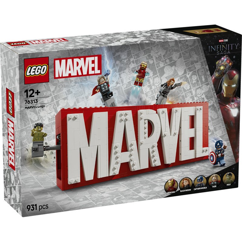 Lego Marvel 76313 - Logotipo MARVEL y Minifiguras