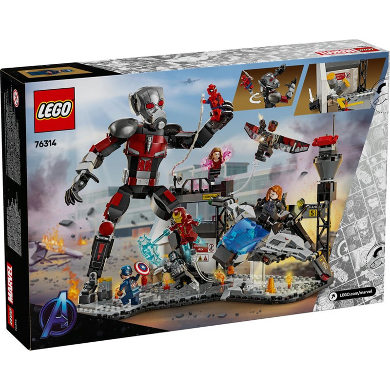 Lego Marvel 76314 - Capitão América: Guerra Civil Grande Batalha - Imagem 1