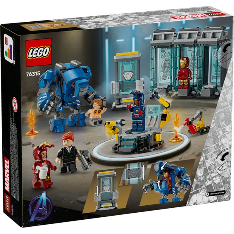 Lego 76315 Super Heroes Marvel - Laboratório do Iron Man: Sala de Armaduras - Imagem 1