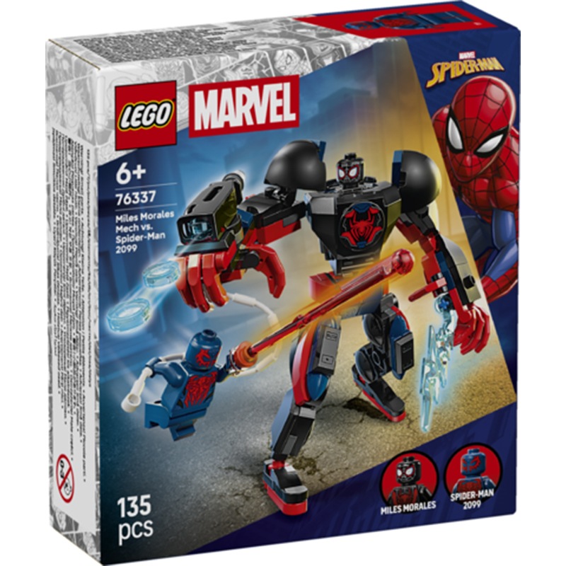 Lego Super Heroes Marvel 76337 - Armadura Robótica de Miles Morales vs. Spider-Man 2099