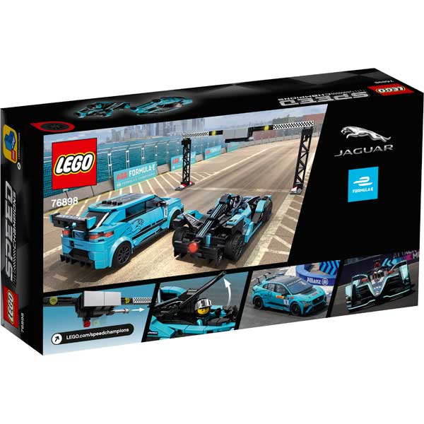 Lego 76898 Formula E Jaguar Racing GEN2 car & Jaguar I-PACE eTROPHY - Imagem 1