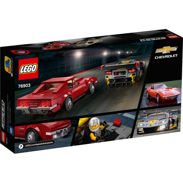Lego Speed Champions 76903 1968 esportes Chevrolet Corvette e C8R - Imagem 1