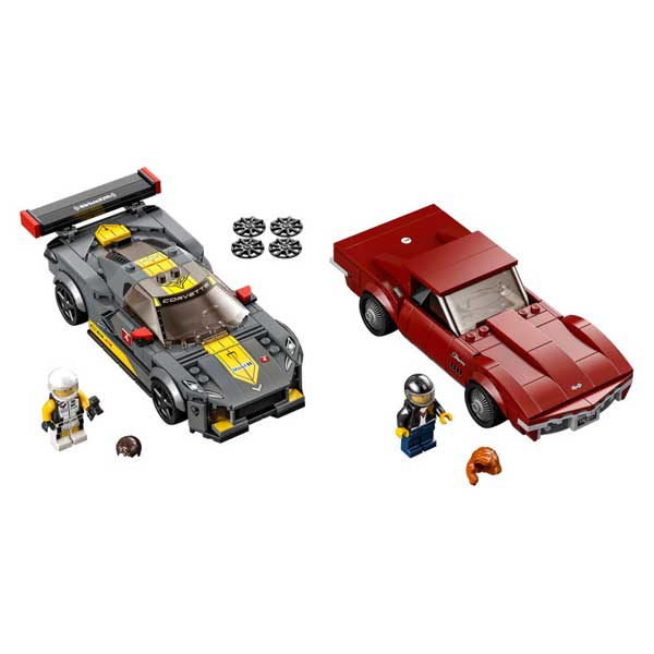Lego Speed Champions 76903 1968 esportes Chevrolet Corvette e C8R - Imagem 2