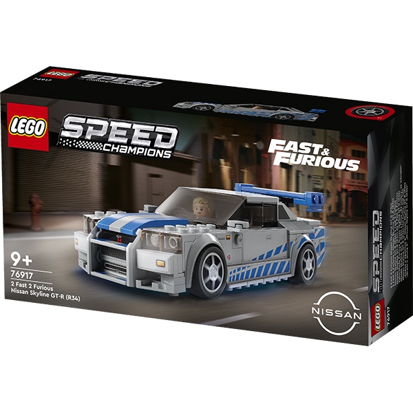 Lego 76917 Speed Champions Velocidade Furiosa Nissan Skyline GT-R (R34) - Imagem 1