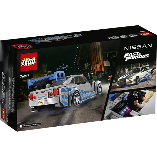 Lego 76917 Speed Champions Velocidade Furiosa Nissan Skyline GT-R (R34) - Imagem 1