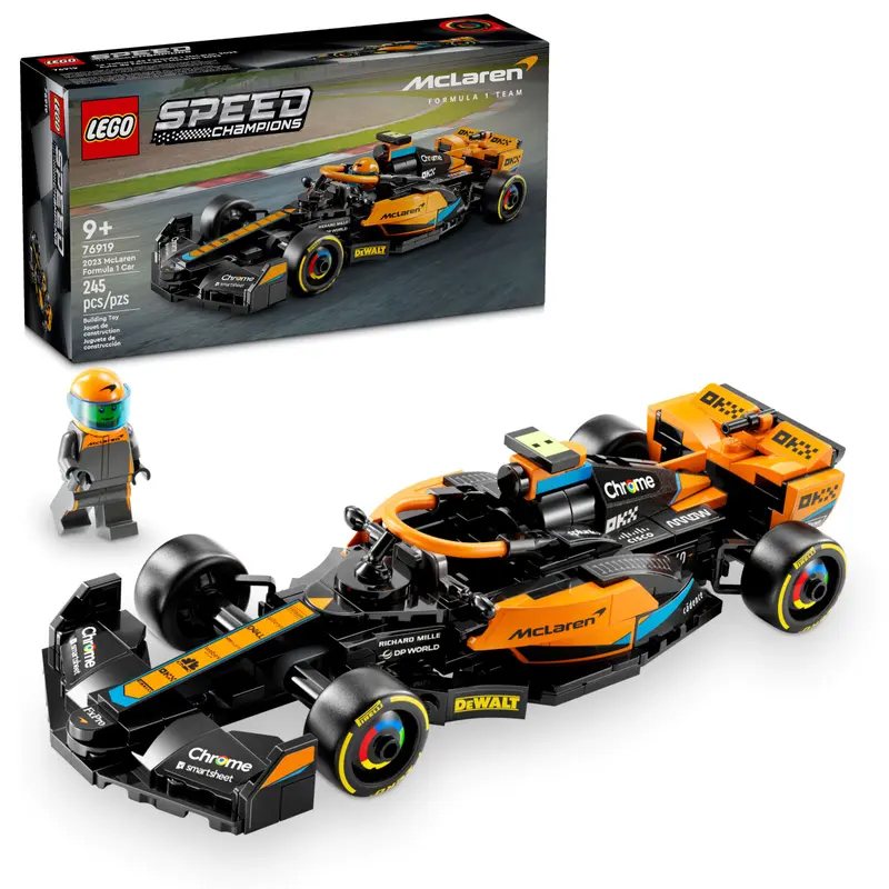 Lego Speed Champions 76919 - Coche de Carreras de Fórmula 1 McLaren 2023 - Imagen 2