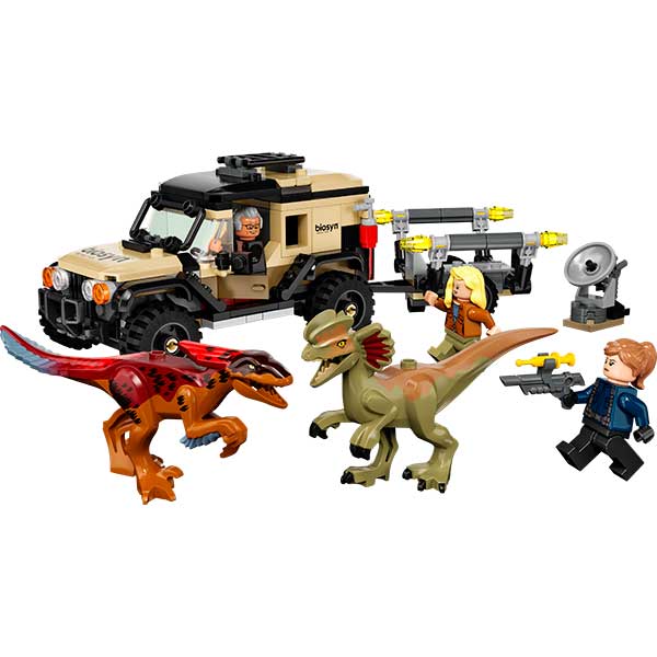 Lego 76951 Jurassic World Transporte del Pyrorraptor y el Dilofosaurio - Imagen 2