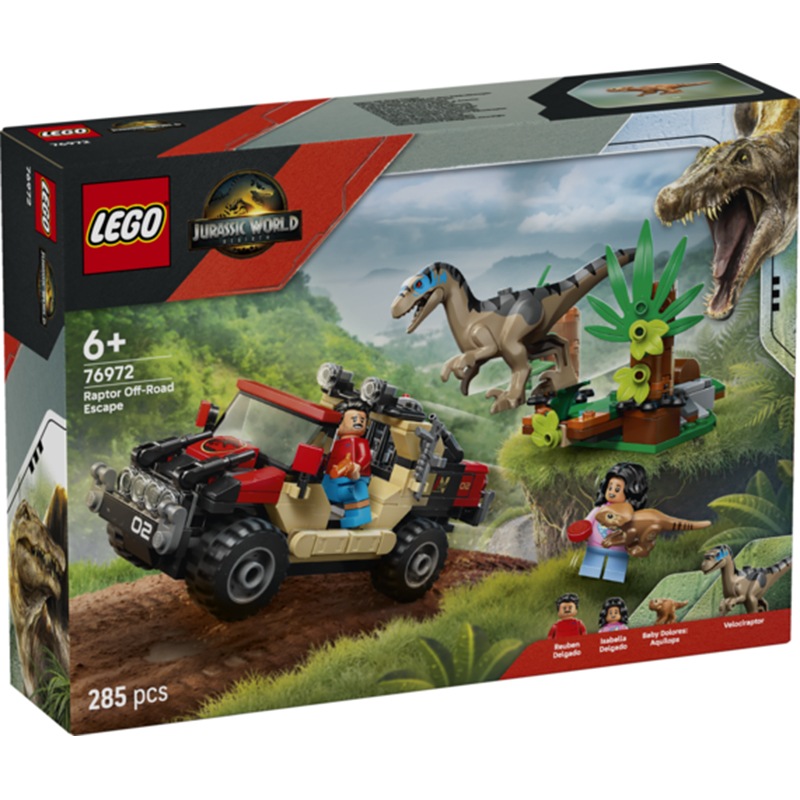 Lego Jurassic World 76972 - Huida en Todoterreno y Raptor al Acecho