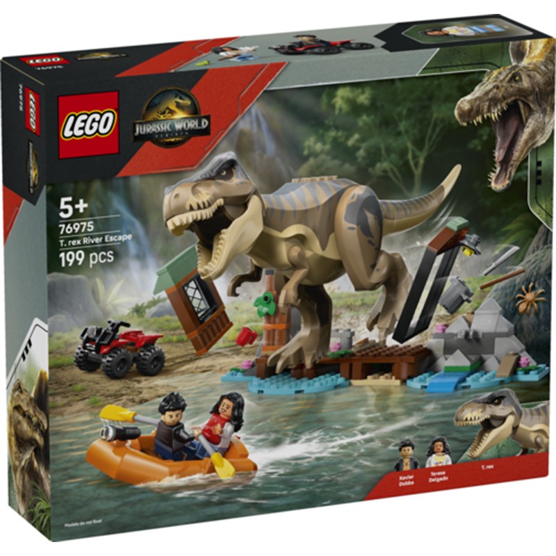 Lego Jurassic World 76975 - Huida por el Río y T-Rex a la Caza