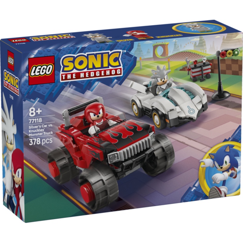 Lego Sonic 77118 - Coche de Silver vs. Monster Truck de Knuckle