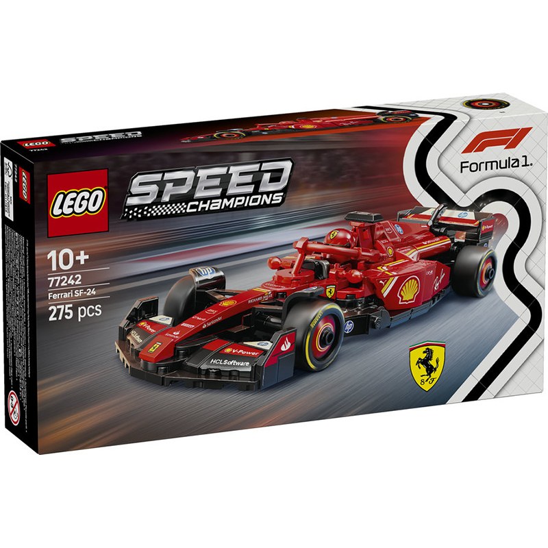 Lego Speed Champions 77242 - Coche de Carreras Ferrari SF-24 F1