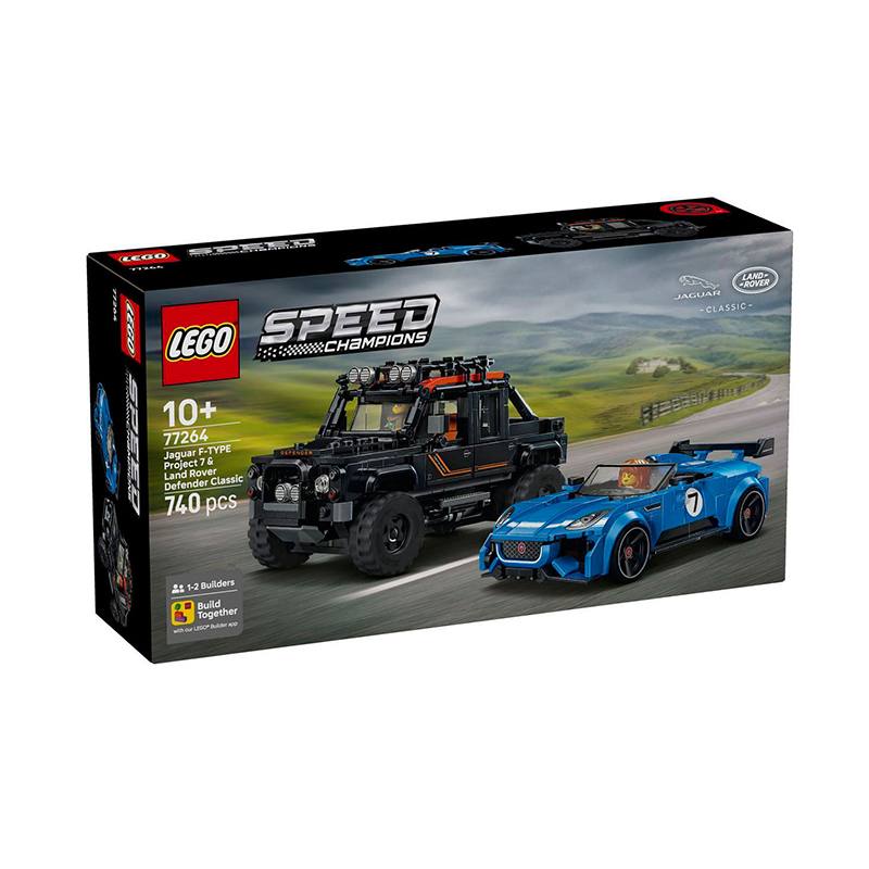 Lego Speed Champions 77264 - Jaguar Project 7 e Land Rover Defender