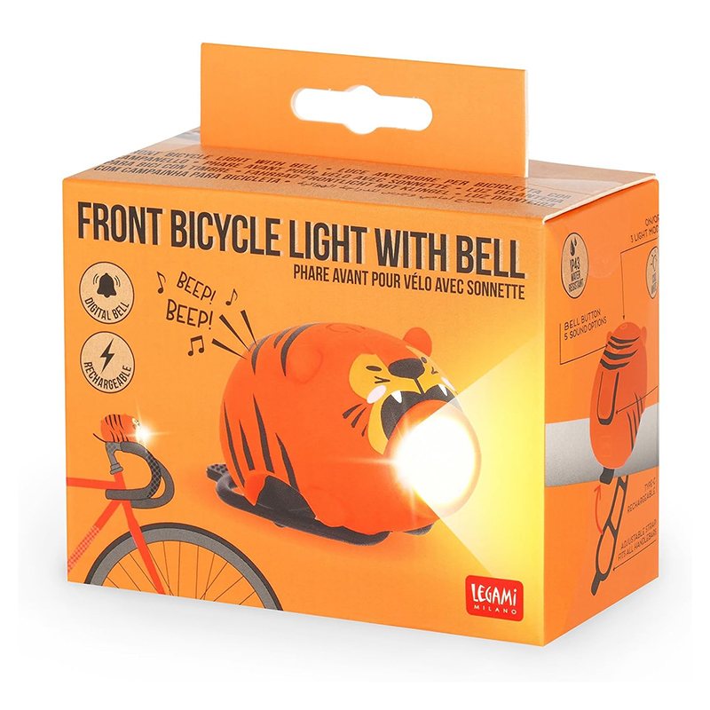 Luz Dianteira para Bicicleta com Campainha Tiger LEGAMI - Imagem 5