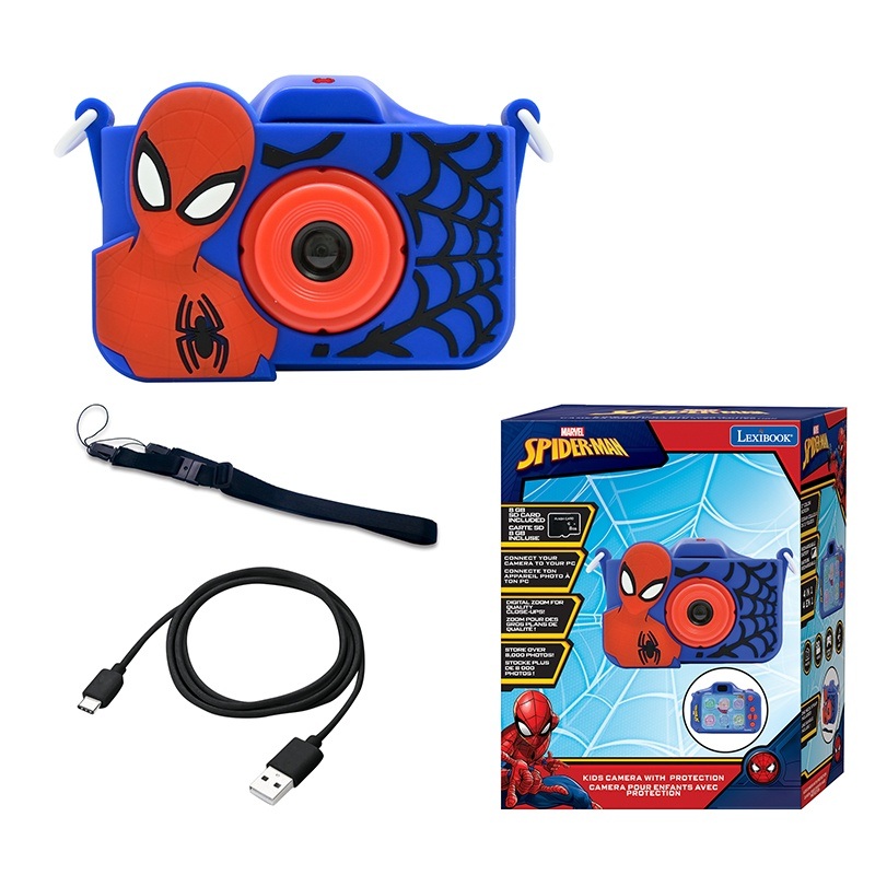 Spiderman Cámara Fotos infantil con Protección