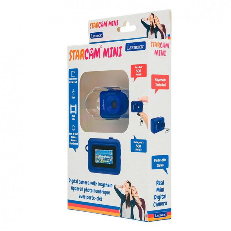 Mini Cámara Digital Azul con Llavero - Imagen 3