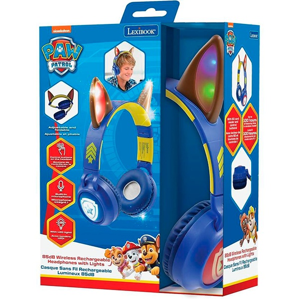 Patrulla Canina Auriculares Infantiles Orejas Gato 2en1 Bluetooth - Imagen 