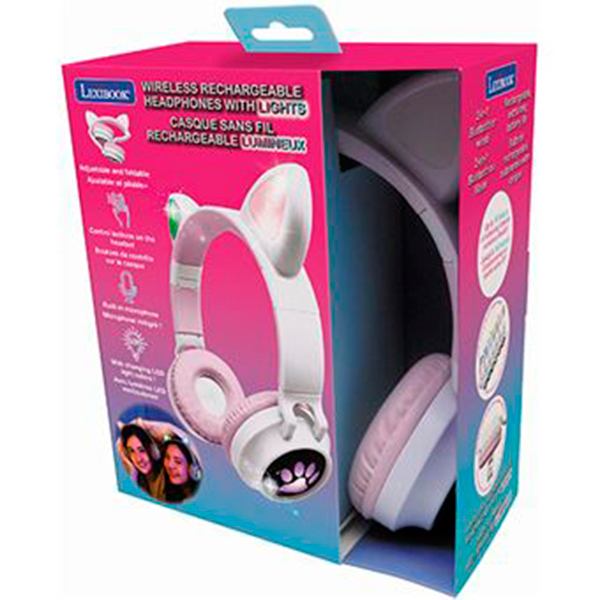 Lexibook Auriculares Infantiles Orejas Gato 2en1 Bluetooth - Imagen 2