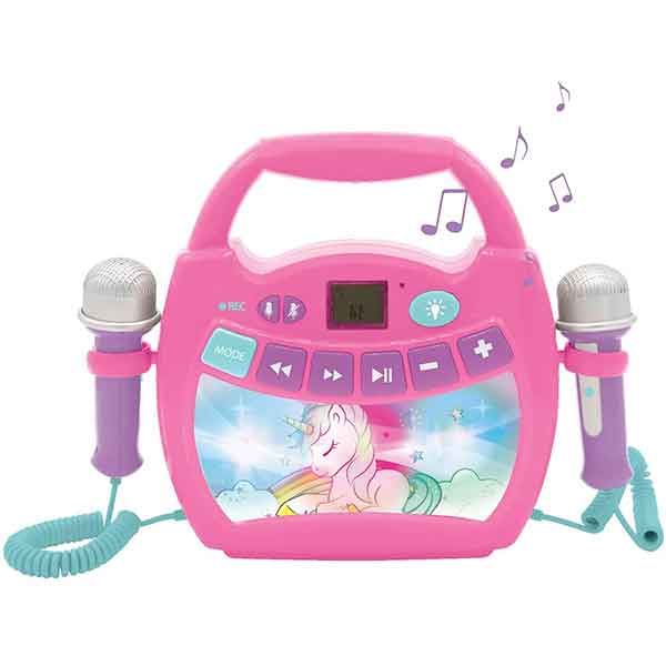 Altavoz Karaoke Infantil con 2 Microfonos Unicornio - Imagen 1