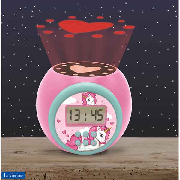 Reloj Despertador Infantil con Proyector Unicornio - Imagen 2