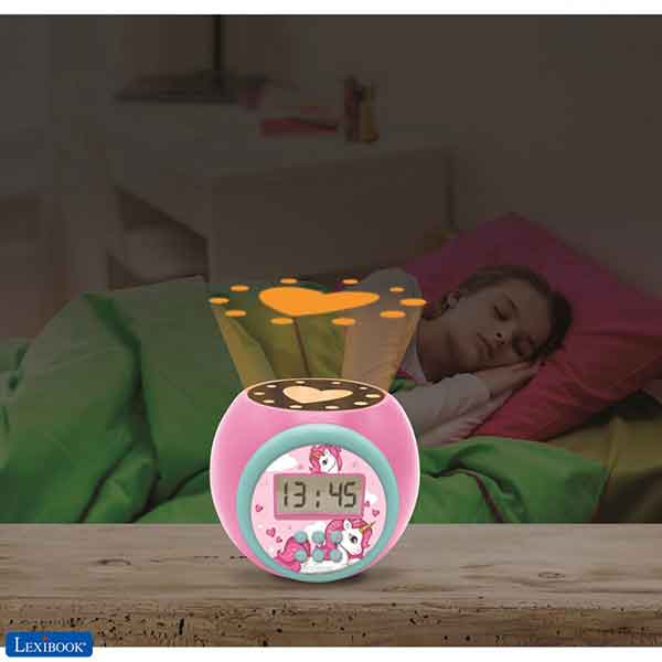 Reloj Despertador Infantil con Proyector Unicornio - Imagen 4