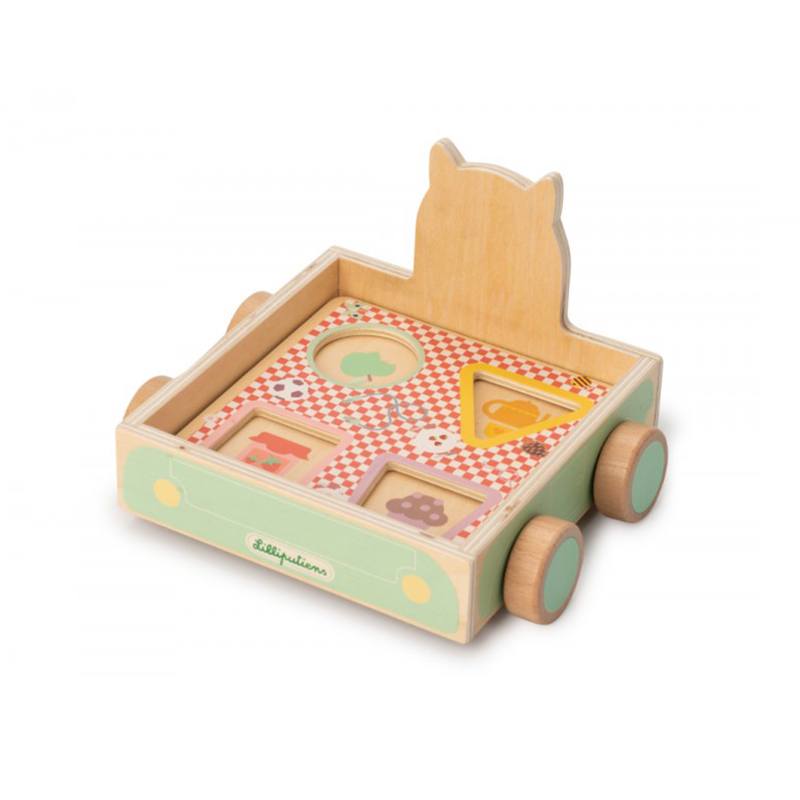Lilliputiens Coche Picnic Arrastre y Clasificador Formas - Imagen 5