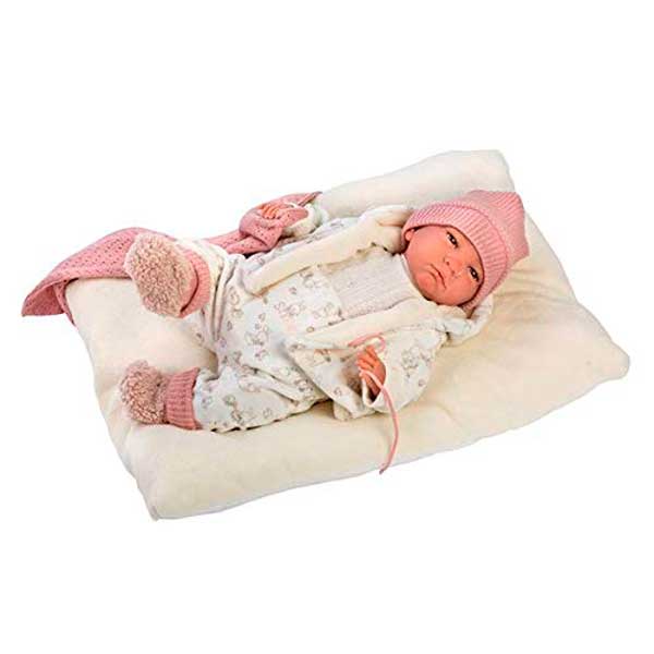 Boneca Reborn 42cm com Cobertor Rosa - Imagem 2