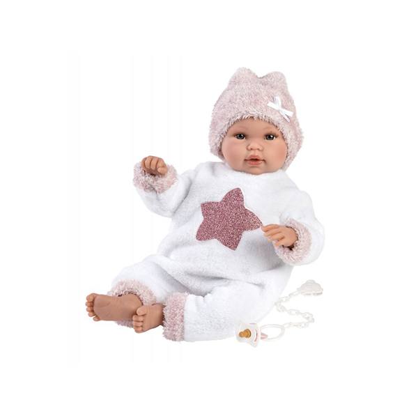 Boneca Recém-nascido Llorona Estrela Rosa 36cm - Imagem 1