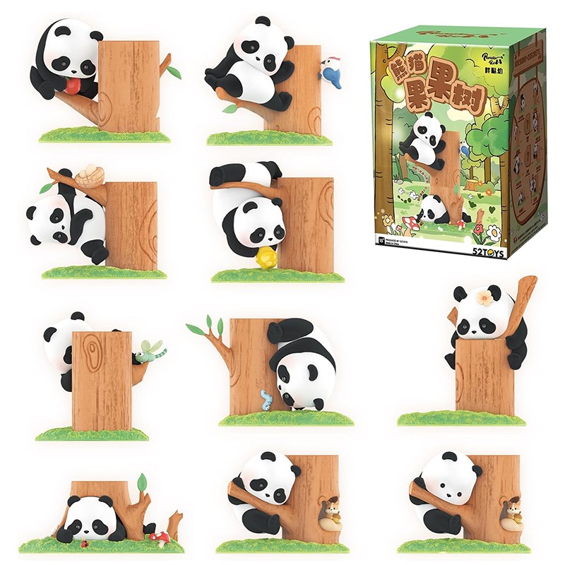 Panda Roll Fruit Tree Climbing Figura Surpresa