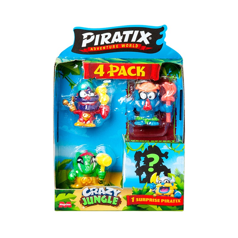 Piratix Crazy Jungle Pack 4 Figuras
